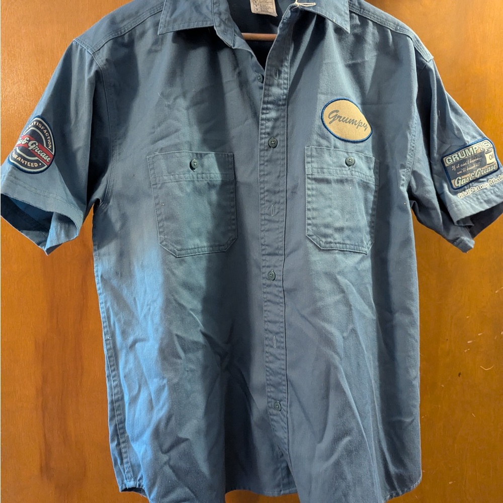 Disney Snow White & the Seven Dwarfs Grumpy’s Mechanic Men’s Button Down Shirt